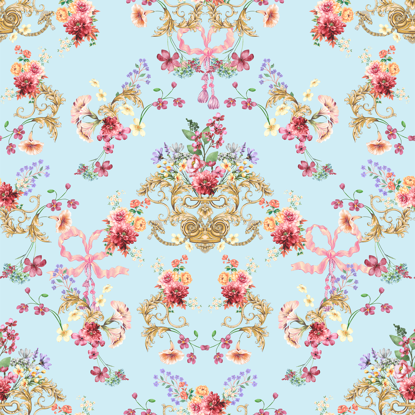 Light Blue Vintage English Style