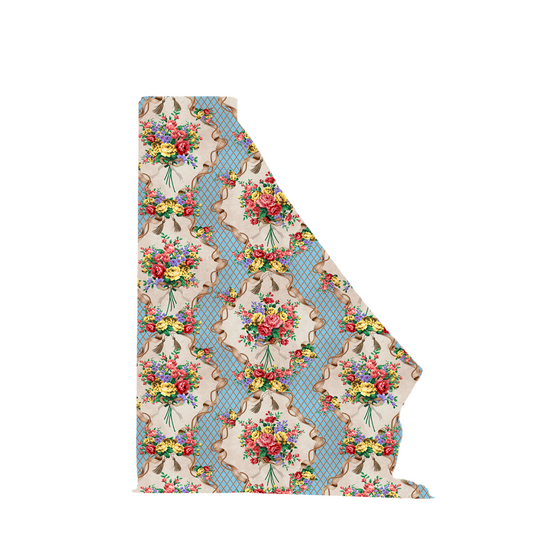 Light Blue Vintage Flowers